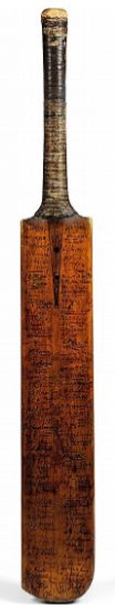 The Bardswell and Golden Age cricket bats, side by side